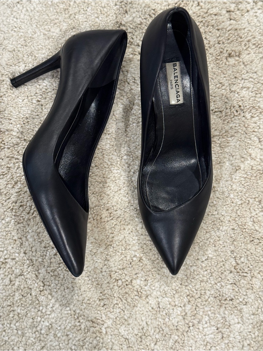 Balenciaga Black Leather Pumps IT37 - Picture 15 of 16